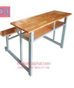 Bàn ghế học sinh liền không tựa cao su